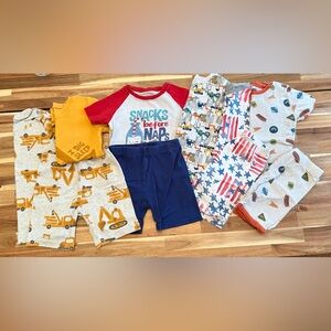 Bundle of 5T boys pajama sets short sleeved & shorts